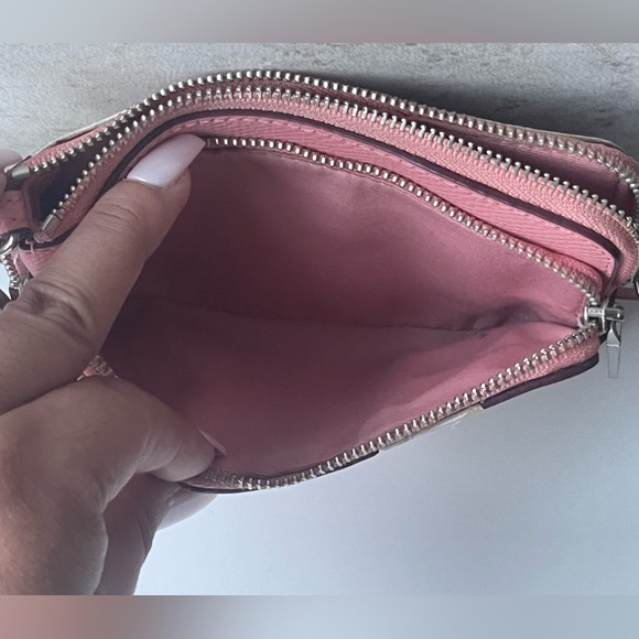 Coach double compartment zipper Wristlet Signature coated canvas - Picture 3 of 6